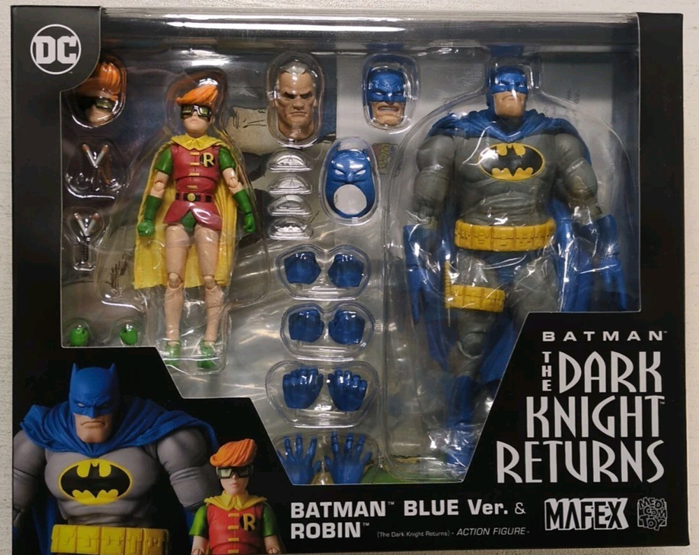 MAFEX No. 139 Batman Blue Ver & Robin (The Dark Knight Returns) Medicom Toy New