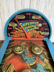 1978 Mattel SUPERMAN Spinball Pinball – Retro Tabletop Pinball Game