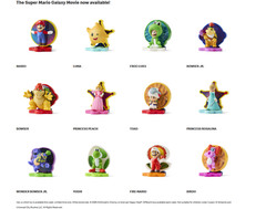 McDonalds Toy 2026 Super Mario Galaxy Plastic Toys With Clip Full Set Of 12+Book