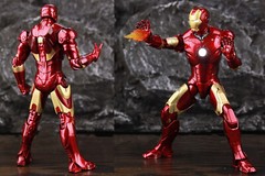 Marvel Avengers Iron Man Mark 3 MK3 Ironman Toy LED Light Action Figure Model