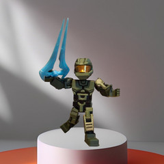 Articulated Master Chief, Peely, Boywithuke, Heart Man, Blank Man, 3D Printed