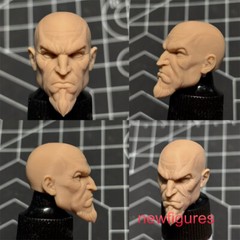 1/6 1/12 1/18 Kratos Warrior Head Sculpt Fit 12″ 6″ 3.75″ Male Figure Body Dolls