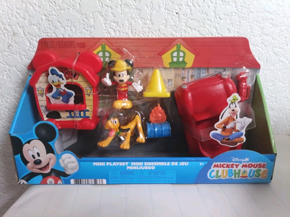 Disney Jr Mickey Mouse Mini Playset 7 Piece Figure Set Ages 3+
