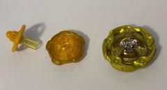 Beyblade X Gold Wizard Rod – TT G3 Prize – Blade/Ratchet/Bit -opened NO beycode