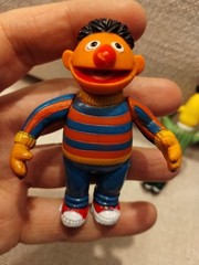 1985 Sesame Street Ernie & Bert 3″ Action Figures, Tara Toys, Vintage