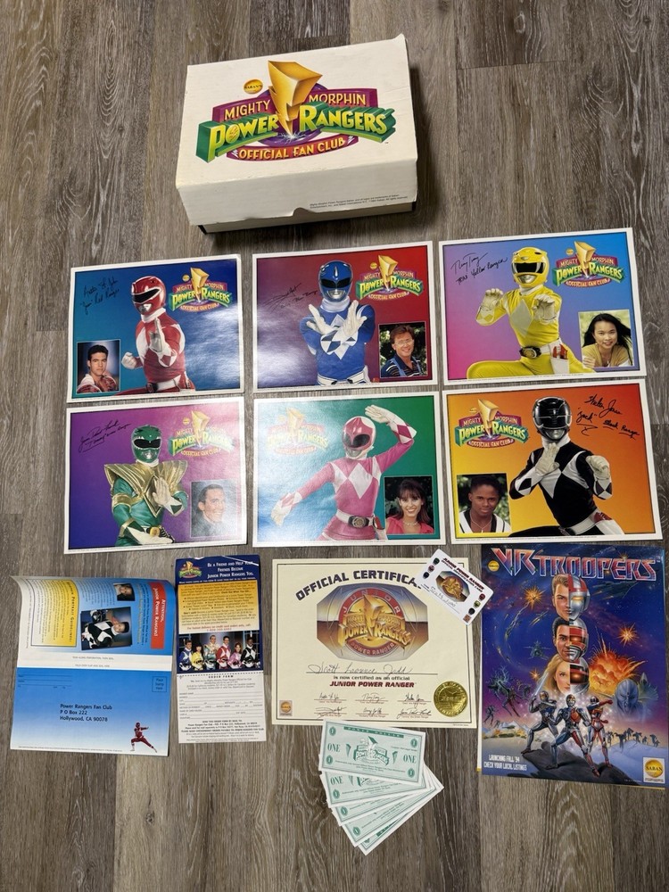 Mighty Morphin Power Rangers Official Fan Club Box 1994 w/Contents As Shown
