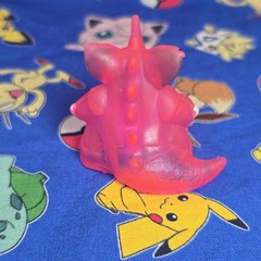 Pokemon Nidoking Clear Pink Figure Finger Puppet 1996 Nintendo Bandai Japan USA