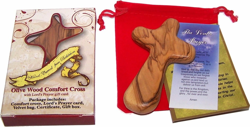 Holy Land Market Gift Package Includes Comfort Cross with Gift Box and Two