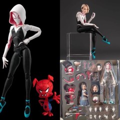 1:12 Action Figure Model Toys Across The Spider-Verse Spider-Gwen & Spider-Ham