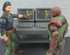 Custom 1:12 Scale Control Room Mission 4pc Radar Monitor TYPE2 Diorama Prop Set