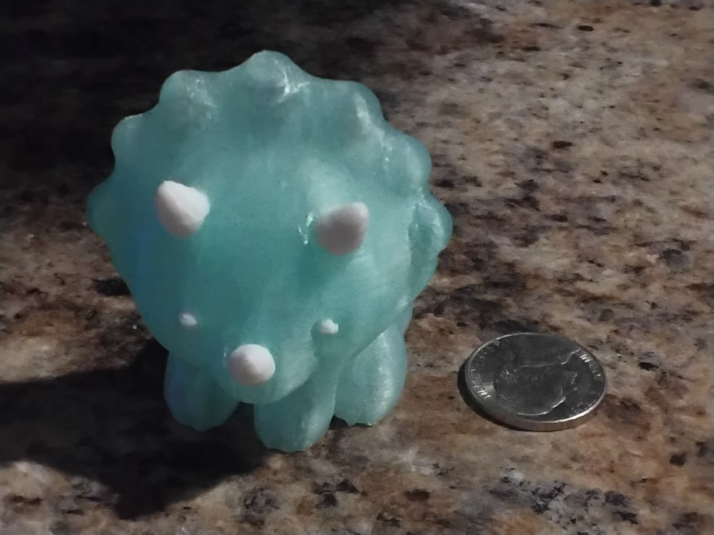 3D Printed Triceratops Dinosaur Toy Crystal Filament PLA Dino Figurine Statue