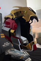 Iron Man MK17 Cosplay Helmet Wearable LED Mask Voice Touch Remote Control
