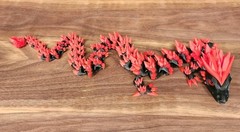 3D Printed Black and Red 24″ Crystal Dragon