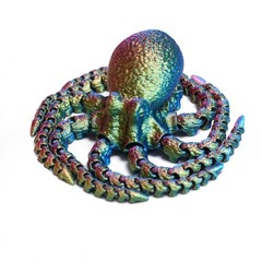 7.1inch 3D Printed Octopus Model,Articulated Animals Figure,Toys Home Decor