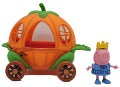 Jazwares 2003 Peppa Pig Little Carriage w/ Princess Peppa (Loose)