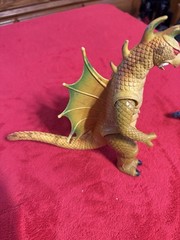Godzilla And Imperial Dragon 9” Off Brand Action Figures. Vintage 1980’s Rare