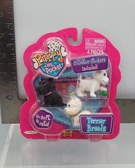 Puppy In My Pocket Dog Figure 6x Set Terrier + Companion Breeds 2009 Version NEW