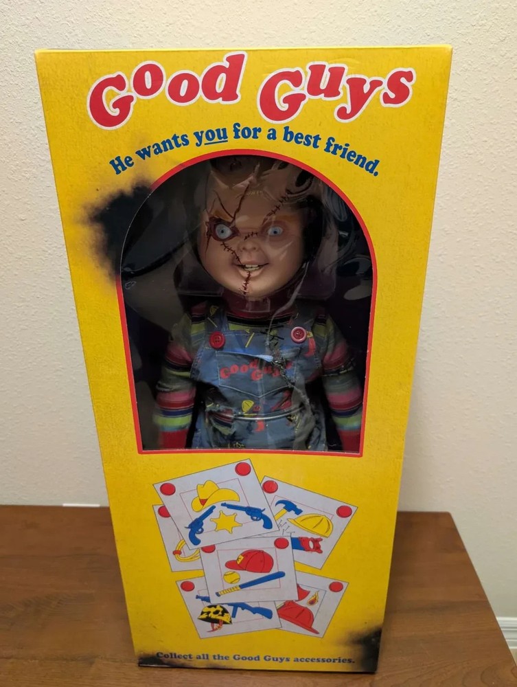 NECA Bride of Chucky Life-Size 1:1 Scale Scarred Chucky Doll Replica NIB