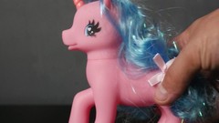 Vintage My Little Pony Mlp SML-16-81 Mushroom-5.5″-Pegasus-Pink/Blue-Wings