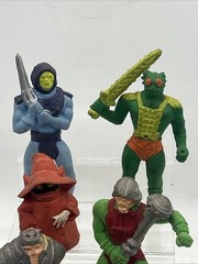 Set of 6 Vintage He-Man MOTU Rubber Erasers / Figures – Made in Hong Kong