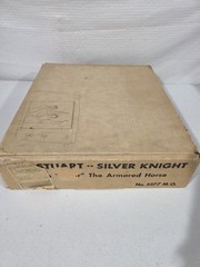 marx sir stuart silver knight and Valor Horse Set With Manual And Box Sold As Is