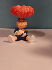 Garbage Pail Kids ADAM BOMB Fan Made All Hand Painted Stands 3 Inches Tall.