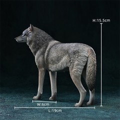 JXK 1/6 Arctic Wolf Model Canis Lupus Arctos Simulated Animal Model Ornament Toy