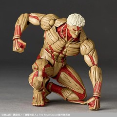Kaiyodo Revoltech Attack on Titan Armored Titan Action Figure with Bonus Parts~
