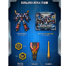 Miniforce Dino Emperor EX + Tyranno Thunder Legacy Edition Transformer Robot SET