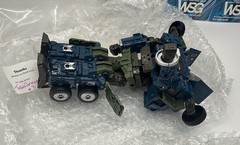 Transforming Toy Semi Truck Blue & Green #3 TRANSFORMER Warbotron Robot Off Road