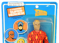 VTG 1979 MEGO WORLD’S GREATEST SUPER HEROES HUMAN TORCH FRENCH PIN PIN CARD