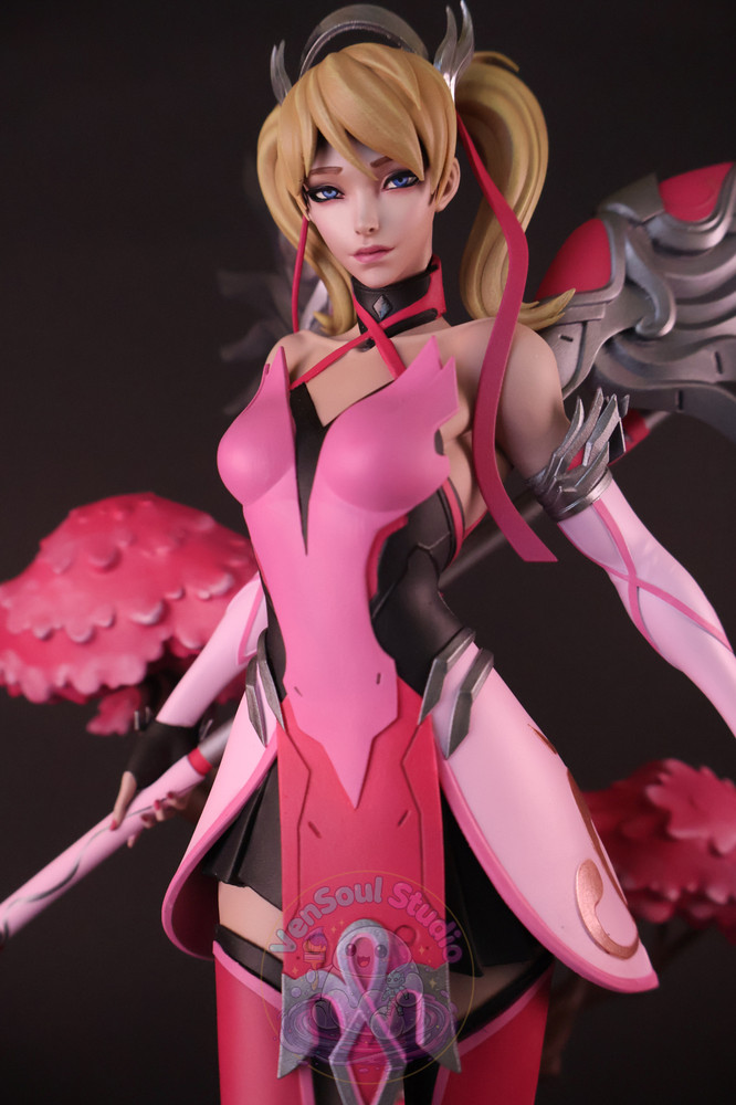 Mercy Overwatch Statue Hand Painted Collector Figure 30cm 11.8in