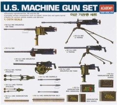 Academy US WWII Machine Gun Model Kit – 1/35 Scale, Ammo & Accessories