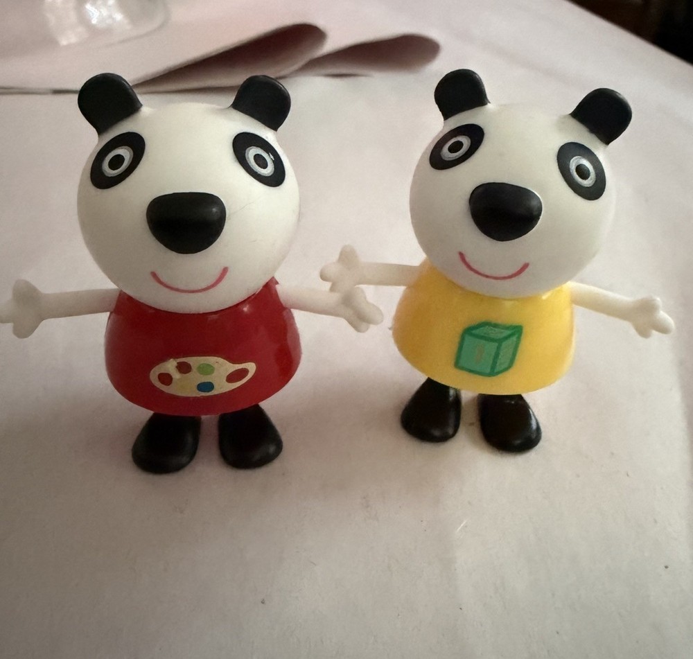 Peppa Pig Peggy Pandora Panda Twins Figures Toys Set 2