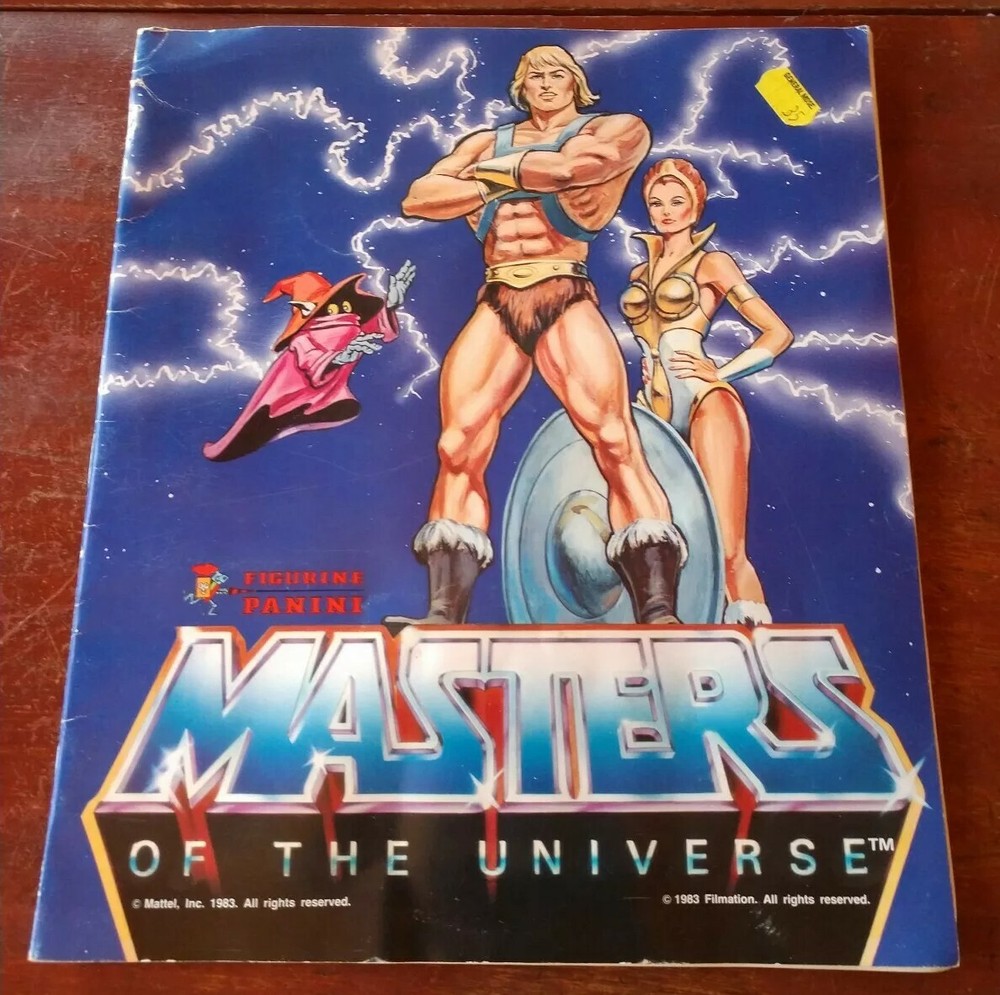 1983 Masters of the Universe He-man sticker album MOTU by Panini