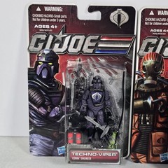 4 G.I. Joe 30th Anniversary Figure Lot Hasbro New Techno Hazard Viper Iron Cobra