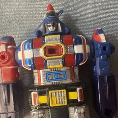 (2) VTG 1980s Voltron Diecast Robots Popy GB-35 Dairugger AS IS For Parts READ