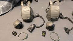 G.I. Joe Classified para trooper chute and helmet and mask