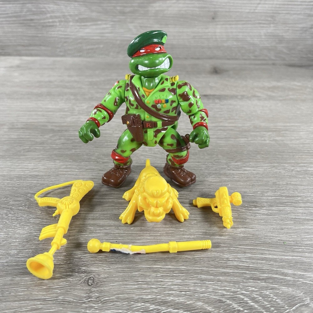 Teenage Mutant Ninja Turtles TMNT (Vintage 1991) RAPH GREEN TEEN BERET COMPLETE