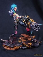 18CM League of Legends LOL Jinx PVC Statue Handmade Figure Model Collectibles
