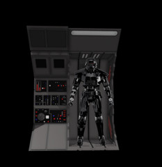 Dark Trooper Cold Storage Diorama for 3.75 IN (1:18) Figures