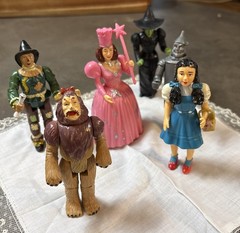 Wizard Of Oz Action Figures Set of 6 1988 50th MGM Turner Poseable, 3.75″ Figure
