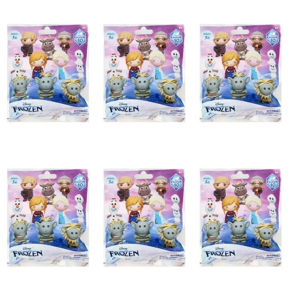 Disney Frozen Series 56 Figural 3D Bag Clip – Lot of 6 Blind Bags