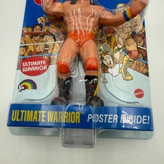 MATTEL WWE LJN RETRO STYLE 8” THE ULTIMATE WARRIOR BLUE CARD VERSION