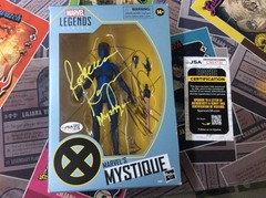 REBECCA ROMIJN & Chris Claremont AUTO SIGNED MYSTIQUE Marvel Legends JSA COA
