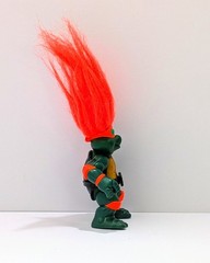 TMNT 1993 Ninja Turtle Troll Mike Michaelangelo w/ pick+dagger+belt no nunchakus