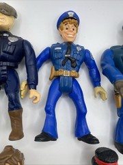 Vintage 1989 Kenner Police Academy Action Figures Lot Of 5 Officers and Civilian