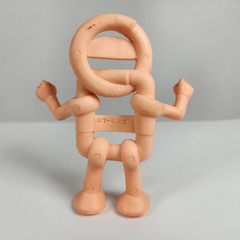 Lot of 2 Vintage Japanese Kinnikuman Flesh Color Figures Chainman & Curry Cook