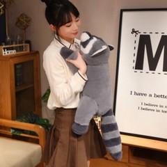 Cute Raccoon Plush Toy Stuffed Animals Soft Doll Pillow Grey Raccoon Toys Birthd