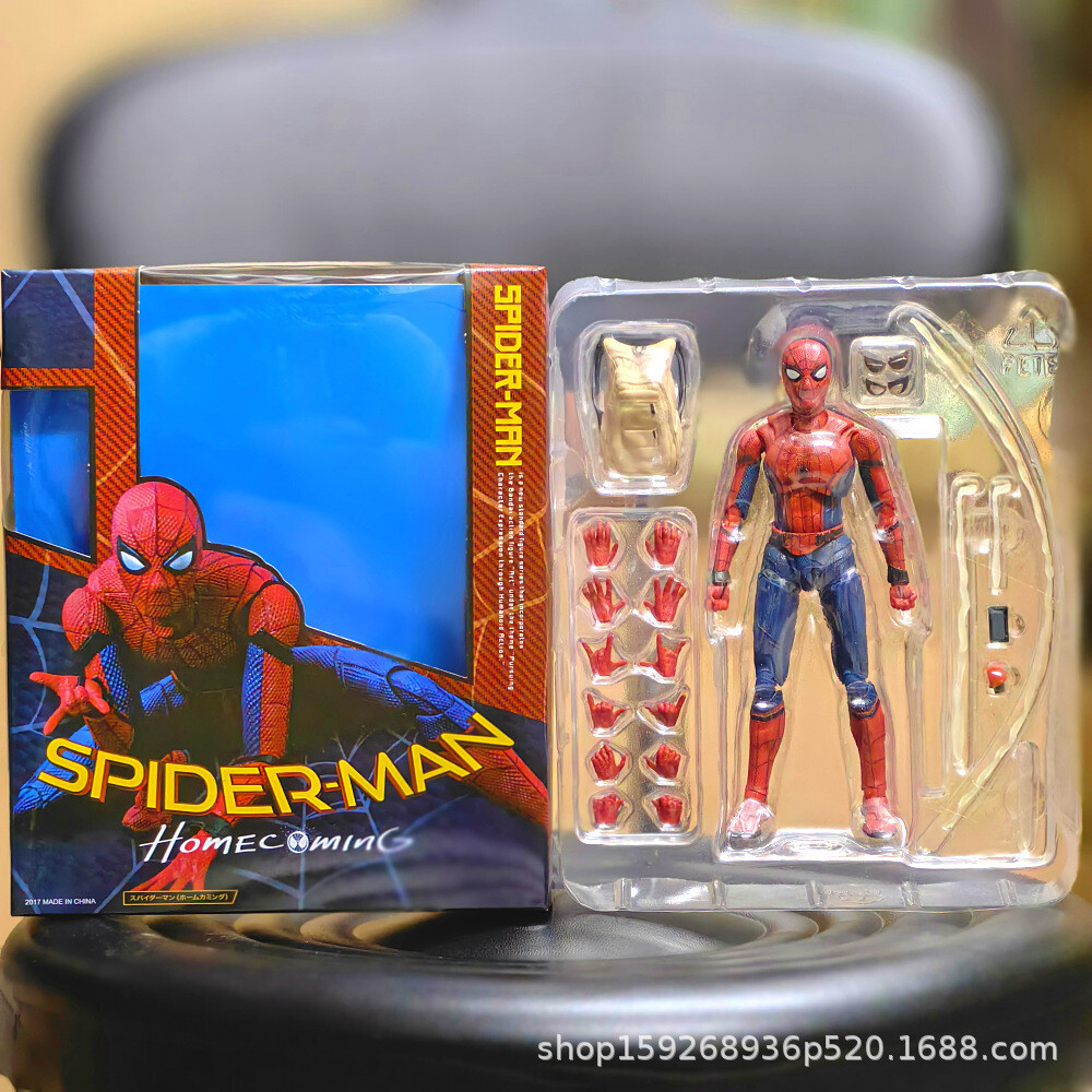 Mavel Spider-Man SHF Action Figure Backpack Premium Edition Model Toy Box Gift